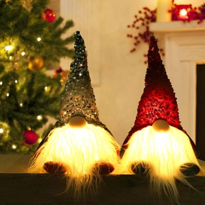 Spiriduș de Crăciun cu lumini | GNOMEK