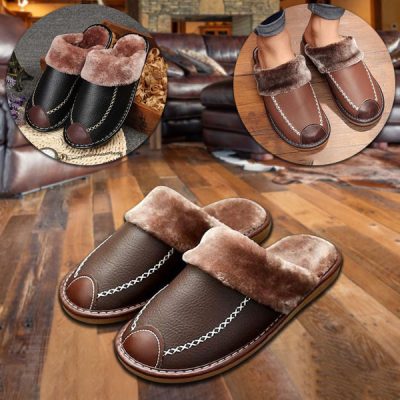 Papuci de casă termo din piele | NOBLEFEET