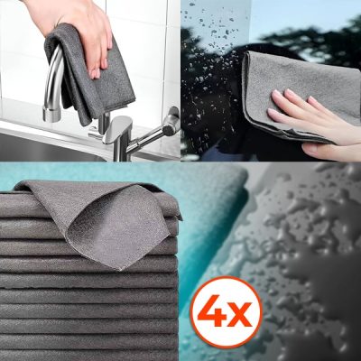 Lavete din microfibră (set de 4, 20x25 cm) - | MICROWIPE