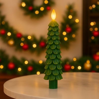 Lumânare decorativă de sărbători fără flacără  | CANDLETREE