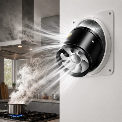 Ventilator de evacuare pentru bucătărie, baie și birou - 160 m³/h sau 530 m³/h | VENTORIS